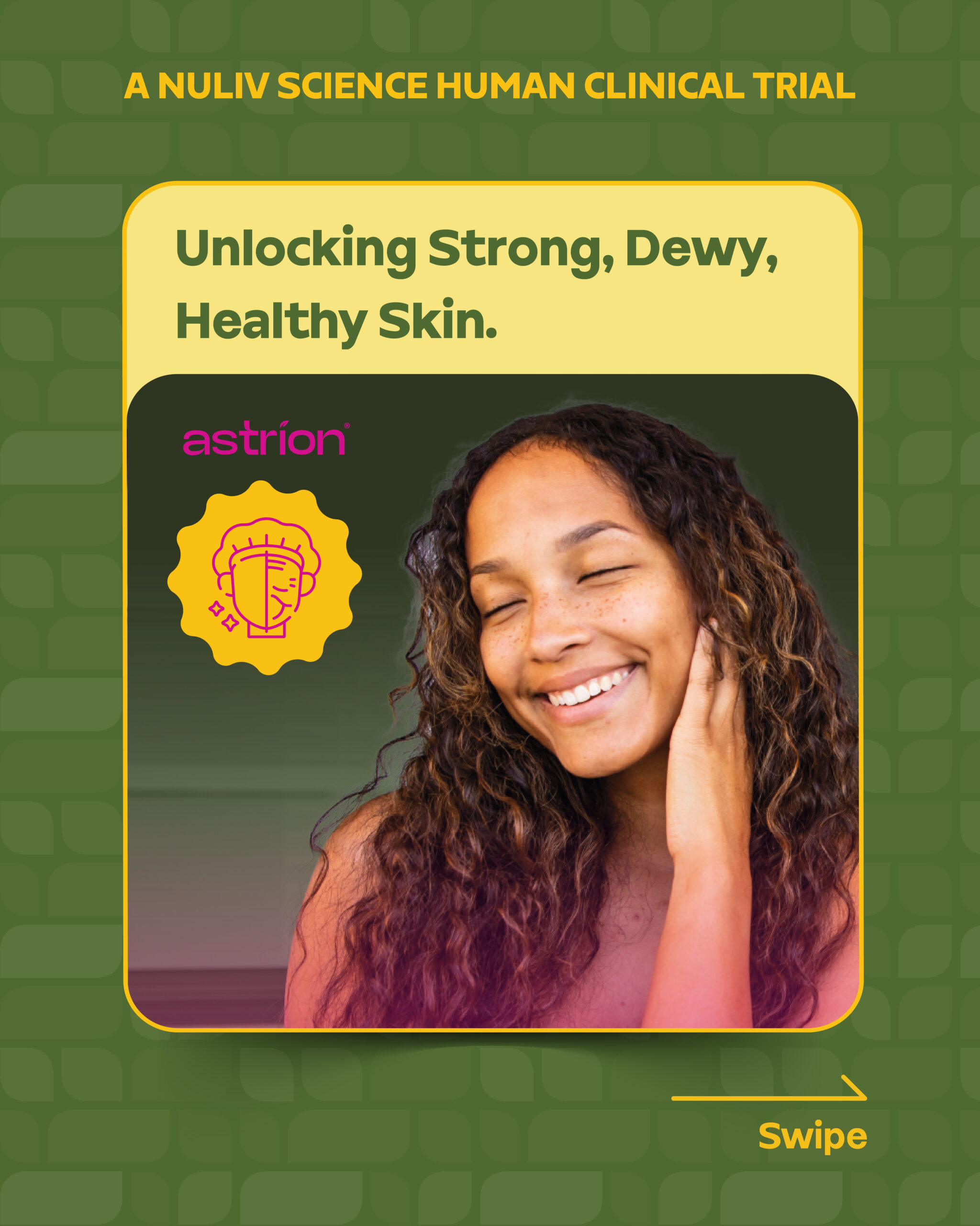 NuLiv Science brand logo associated with Astrion® clinical skincare innovation