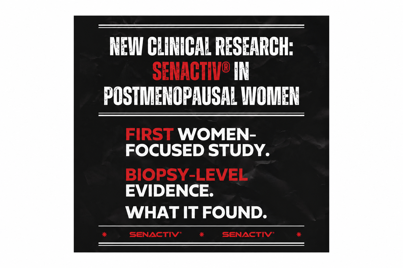 Senactiv® and Exercise Recovery in Postmenopausal Women: What the New Clinical Research Reveals